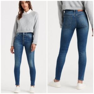 Lucky Brand High Rise Skinny Bridgette Ankle Jeans Exposed Button Fly Size 10/30